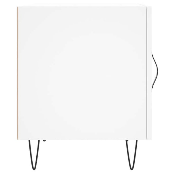 Nattduksbord med förvaringsfack med dörr 40 x 40 x 50 cm vit ingenjörsträ DEC033393 Vit