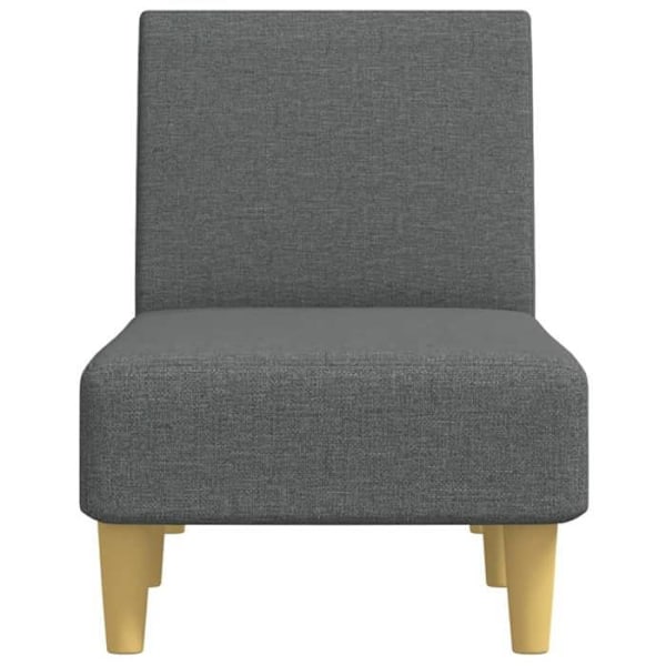 Meridienne chaise longue til indendørs tre konvertible positioner i mørkegråt stof DEC026182 Grå