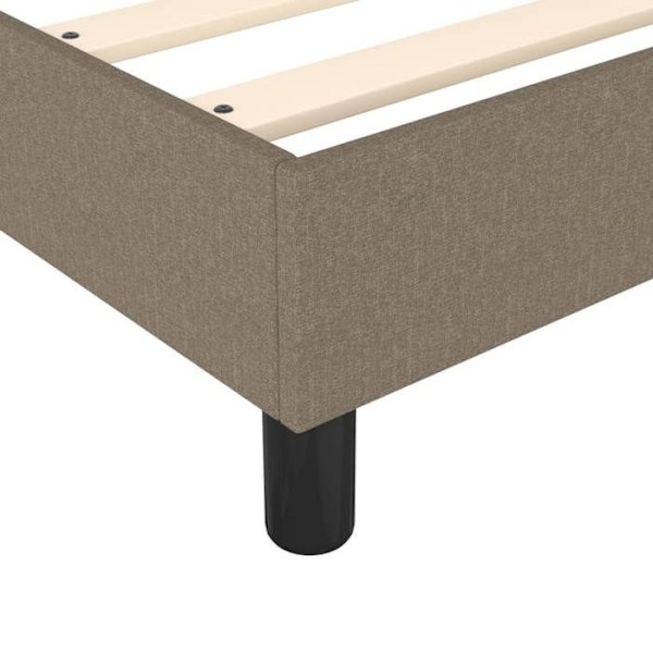 Sommier med lameller på ben, rammemadrasse 140x190 cm, taupe stof TDL0206937