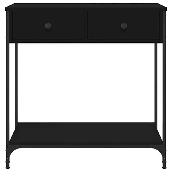 Elegant design konsolbord för entré med lådor 75 x 34,5 x 75 cm ingenjörsträ och svart metall DEC032155 kastanj