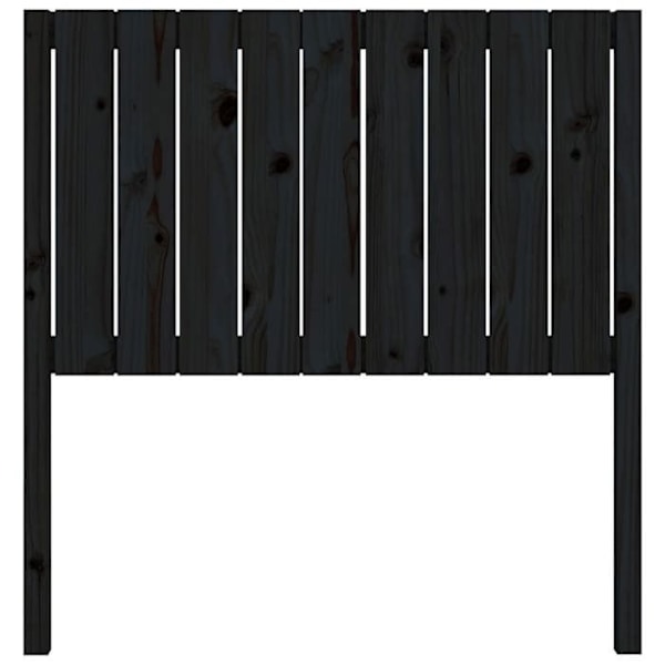 Huvudgavel till sängrum möbel 95,5 x 4 x 100 cm svart furu TDL0202059