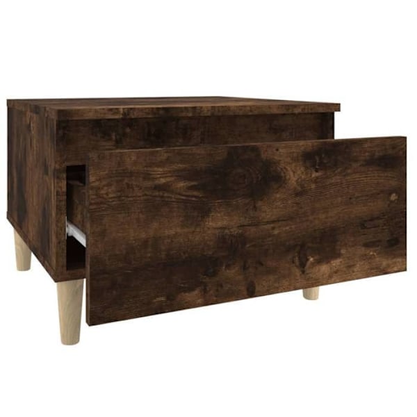 Side table, coffee table with drawer 50 x 46 x 35 cm in brown engineered wood DEC032391 kastanj