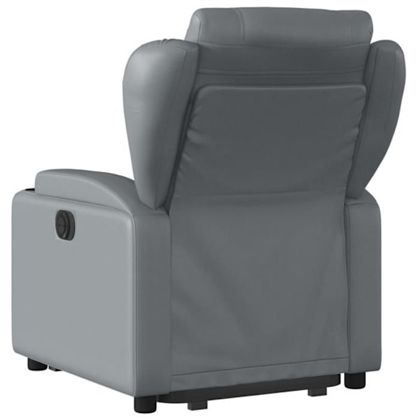 TV-fauteuil med elektrisk lyftfunktion, mycket bekväm i grå PVC DEC028383 Grå
