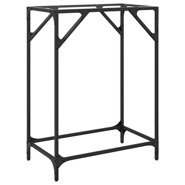 Moderni sisäänkäynnin konsolipöytä, apupöytä 60 x 35 x 81cm, läpinäkyvä lasi ja teräs DEC031351 Transparent