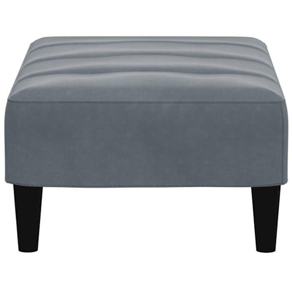 Repose fødder taburet sengeslutt 77 x 55 x 31 cm grå velour DEC030337 Grå