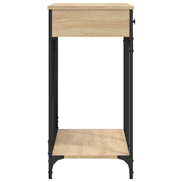 Funktionel og stilfuld konsolbord med skuffer 100 x 39 x 78,5 cm i ingeniørtræ og metal DEC031919 kastanj