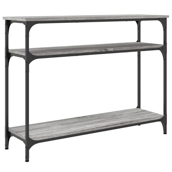 Praktisk konsolbord med hyllor för en organiserad entré 100 x 29 x 75 cm grå ingenjörsträ och metall DEC03219 kastanj