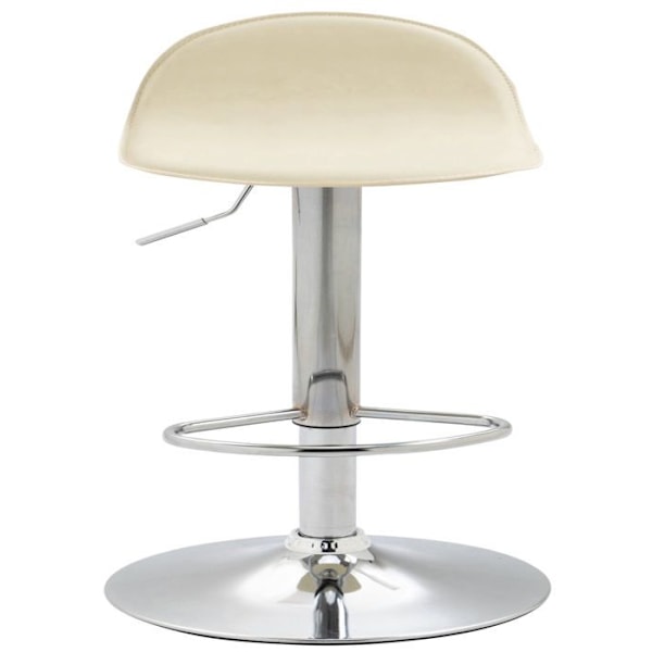 Barstool x1 PVC-kerma jalkatuki, kromimetalli trompetijalka 10_0005068 Grädde