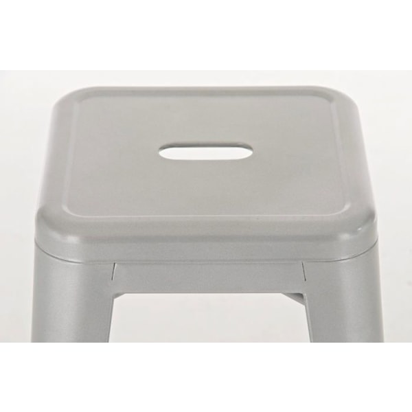 Barstolar - Décoshop26 - Set med 2 - Metall - Industriell stil - Grå grå