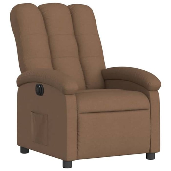 Fauteuil relax TV med elektrisk løftefunktion, meget komfortabel i brun stof DEC028442 kastanj
