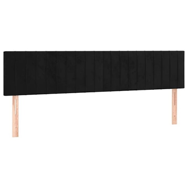 LED-sänkykehys musta samettipääty, 200 x 200 patja