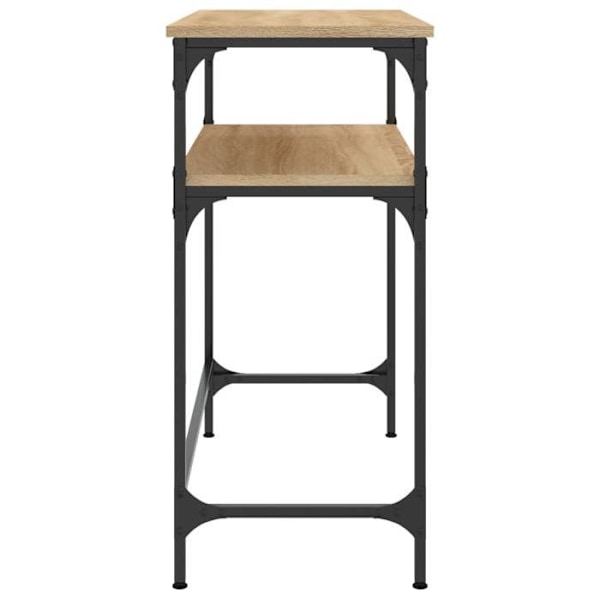 Funktionsdygtig indgangskonsol med stil og hylder 75 x 35,5 x 75 cm ingeniørtræ og metal DEC031959 kastanj