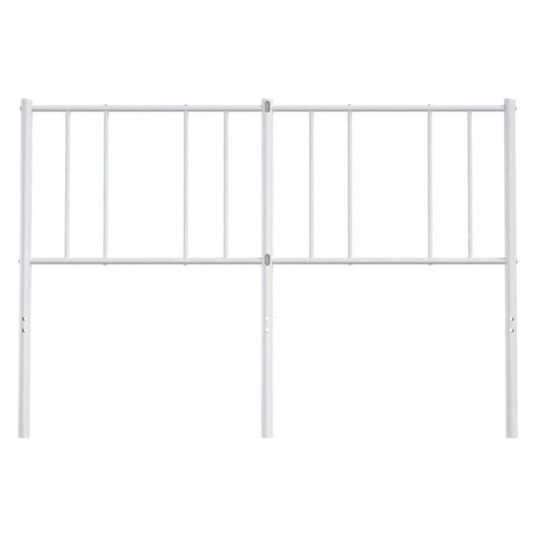 Hovedgavl til seng, soveværelse, møbel 160 cm, metal hvid TDL0202472