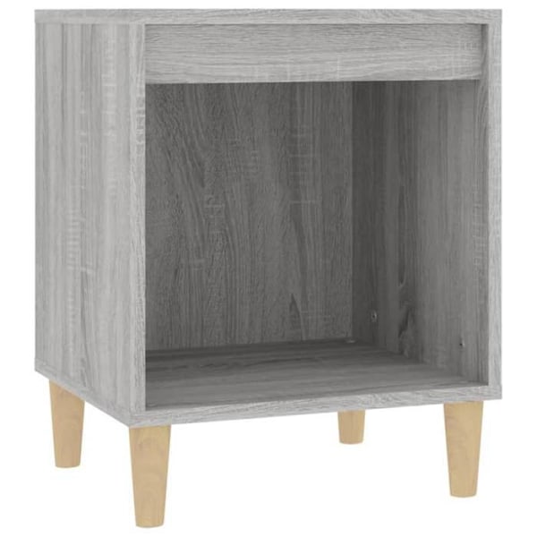 Nattebord med åbent rum 40 x 35 x 50 cm grå ingeniørtræ DEC034617 kastanj