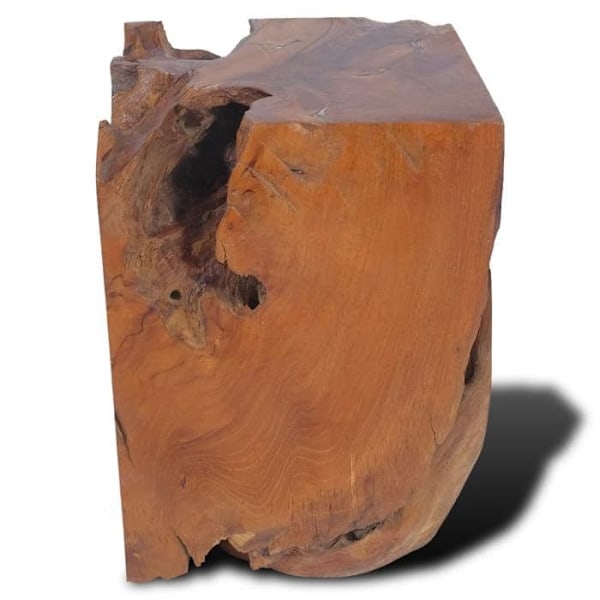 Puu-tukijalka kasvien tukemiseen 30 x 30 x 40 cm tummasta tiikkipuusta DEC026334 kastanj