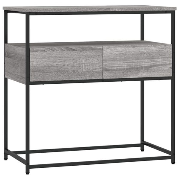 Elegant design konsolbord til entre med skuffer 75 x 40 x 75 cm grå ingeniørtræ DEC032248 kastanj