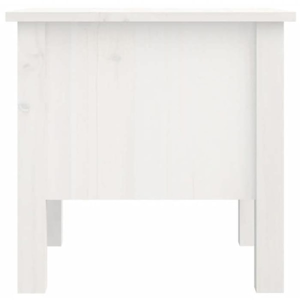 Sengebord med skuffe 40 x 40 x 39 cm hvidt fyrretræ DEC032348 Vit