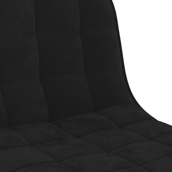 Barstol x1 moderne høj stol i velour og sort stål DEC029529 Svart
