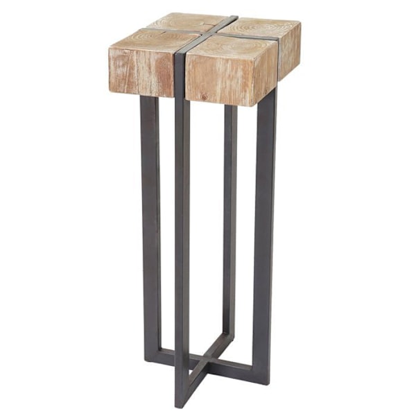 Ruokapöytä kukille, tukijalka kukille, koloni, massiivipineä, rustiikkinen, FSC 100 sertifioitu, 32 x 32.