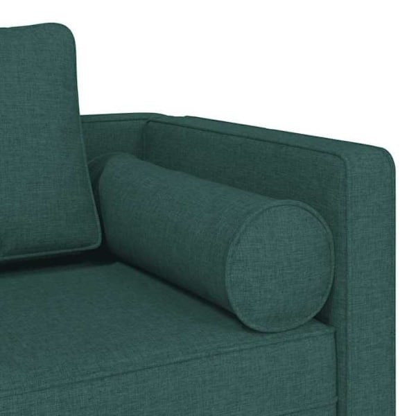 Meridienne chaise longue sofa til indendørs med grønne stofpuder DEC026104 Grön