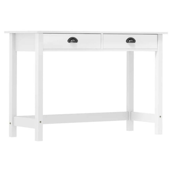 Praktisk konsolbord med lådor för en organiserad hall 110 x 45 x 74 cm vit massiv furu DEC032024 Vit