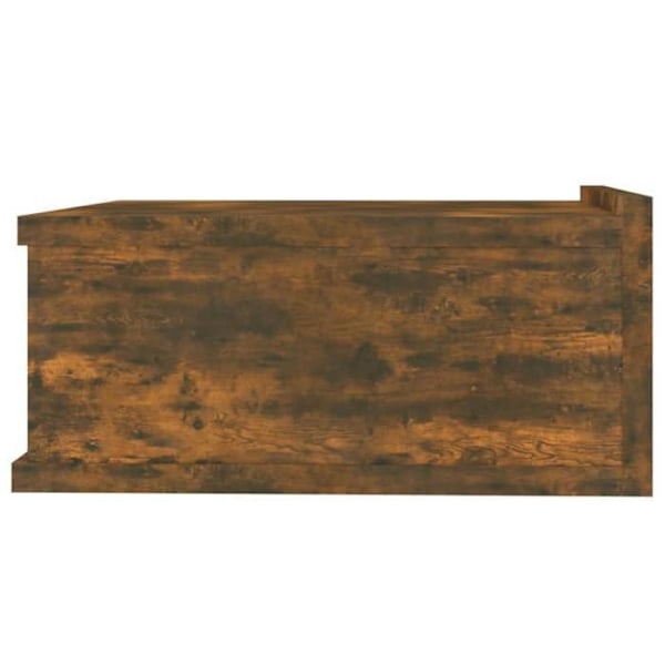 Væghylde med skuffe 40 x 30 x 15 cm i brunt ingeniørtræ DEC033920 kastanj