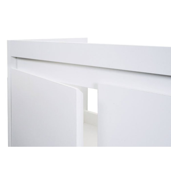 Vægmonteret skabsarrangement til badeværelse under vask med 2 døre 48x59x46 cm MDF hvid 04_0007847 Vit