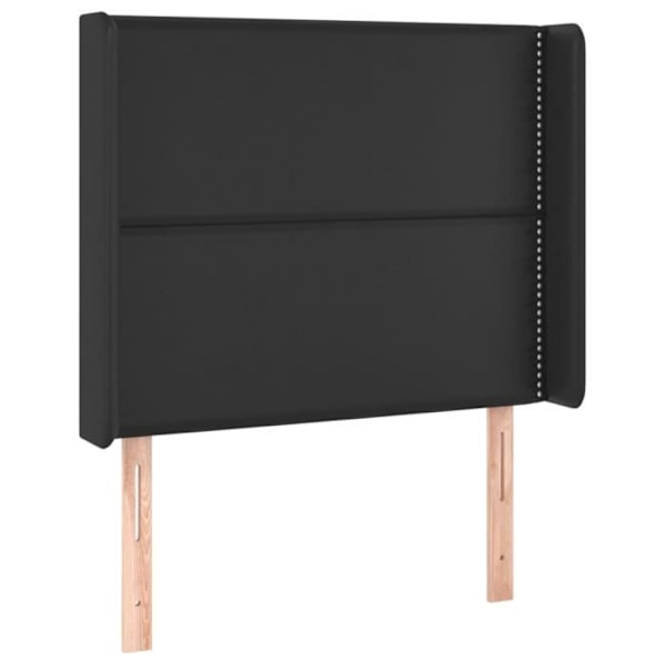 Hovedgavl - Værelsestilbehør - Sort - 83x16x118/128 cm - Syntetisk læder - Klassisk tidløst Svart