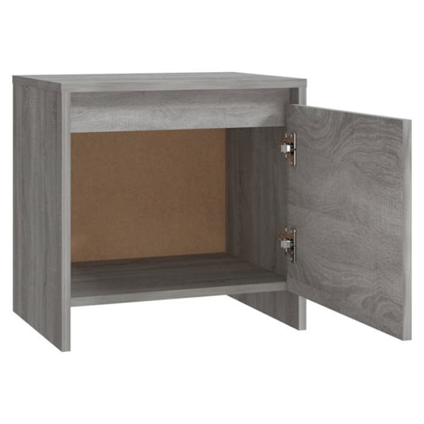 Natteskab med skab med dør 45 x 34 x 44,5 cm grå ingeniørtræ DEC034670 kastanj