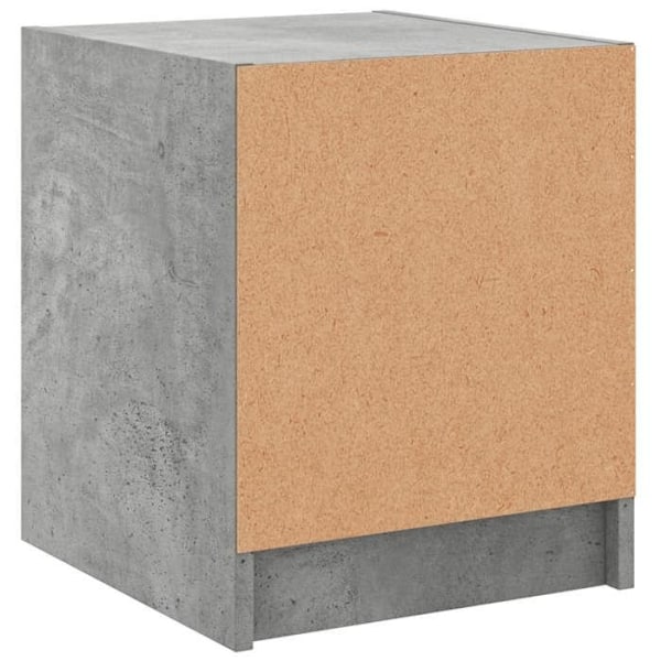 Sæt med 2 natborde med glaslåger 35 x 37 x 42 cm ingeniørtræ grå DEC035978 kastanj