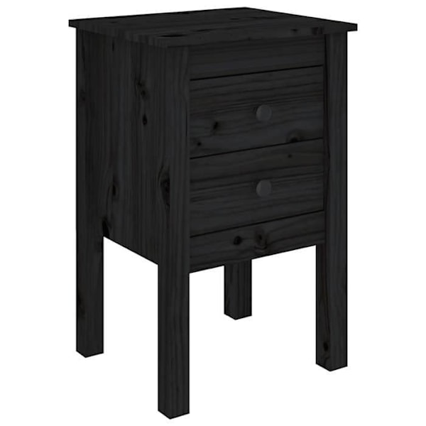 2 kpl yöpöytiä kahdella laatikolla 40 x 35 x 61,5 cm mustaa mäntyä DEC035558 kastanj