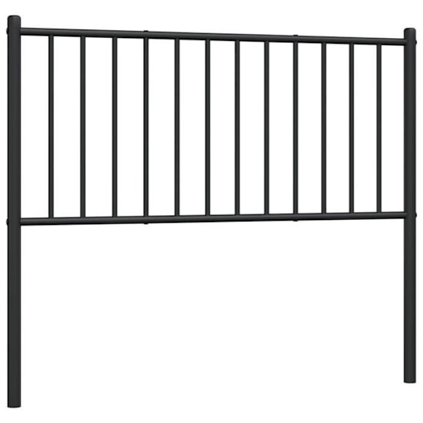Sänggavel - TDL - 80 cm - Svart metall - Klassisk design - Robust och elegant Svart