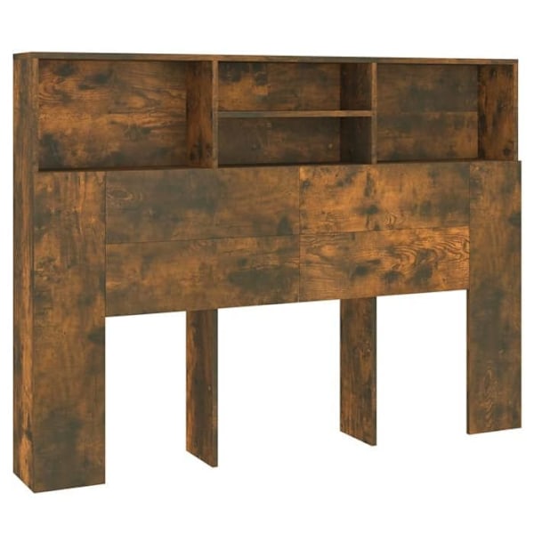 Pääty säilytyksellä, vuodevarusteet, yöpöytä, hylly 140 x 19 x 103,5 MDF ruskea kastanj