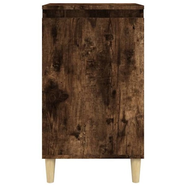 Nattesbord med rum og hylder med dør 40 x 35 x 70 cm brune ingenieriskabinet DEC033605 kastanj