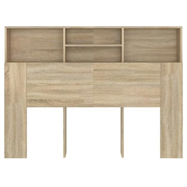 Hovedgærde med opbevaring, tilbehør til seng, natbord, hylde 140 x 19 x 103,5 MDF i egfarve.