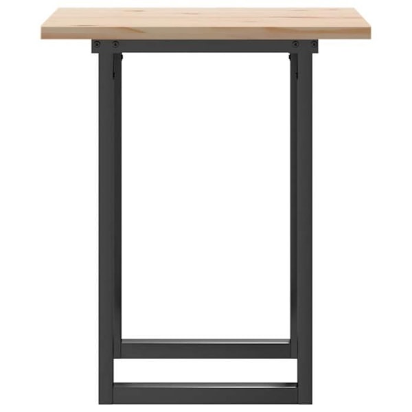 Teollinen design ruokapöytä 70 x 70 x 75,5 cm massiivipuuta ja terästä DEC036793 kastanj
