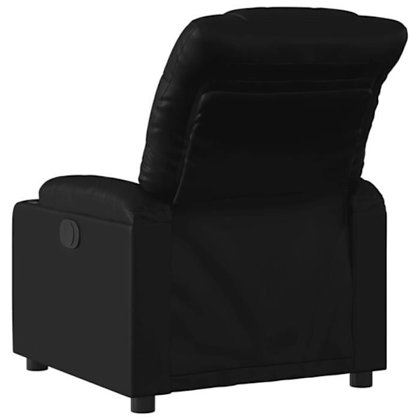 Fauteuil relax TV med elektrisk vippemekanisme, meget komfortabel i sort PVC DEC028470 Svart