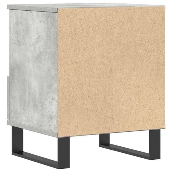Natteskab med skuffe og åbent rum 40 x 35 x 50 cm grå ingeniørtræ DEC034004 kastanj