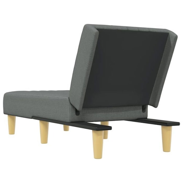 Meridienne chaise longue för inomhus tre positioner konvertibla i grått tyg DEC026181 Grå