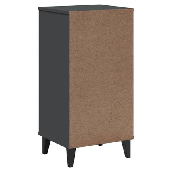 Natteskab med 3 skuffer 40 x 35 x 80 cm i antracit ingeniørtræ DEC034729 kastanj