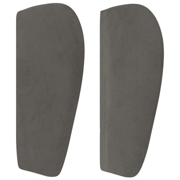 Hovedgærde til soveværelse med sidestøtte, 83 x 23 x 78/88 cm, mørkegråt fløjl TDL020488 Grå