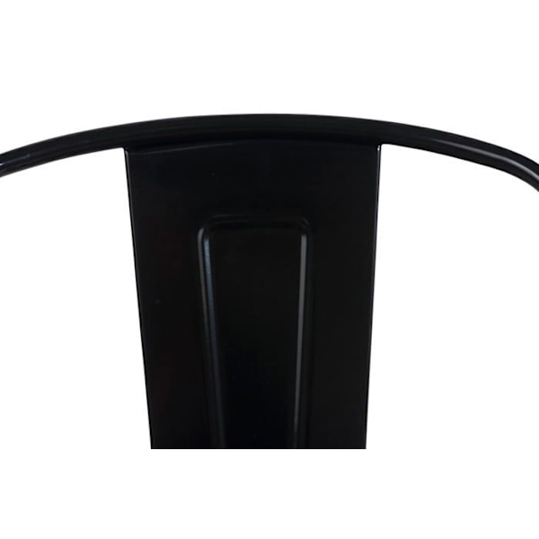 Paket med 4 stapelbara stolar i svart metall med industriell design