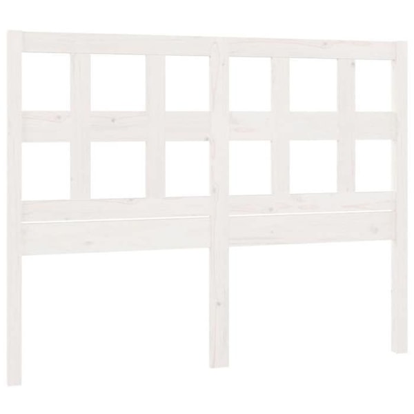 Hovedgærde til seng, soveværelse, møbel 205,5 x 4 x 100 cm, hvidt fyrretræ TDL0203740