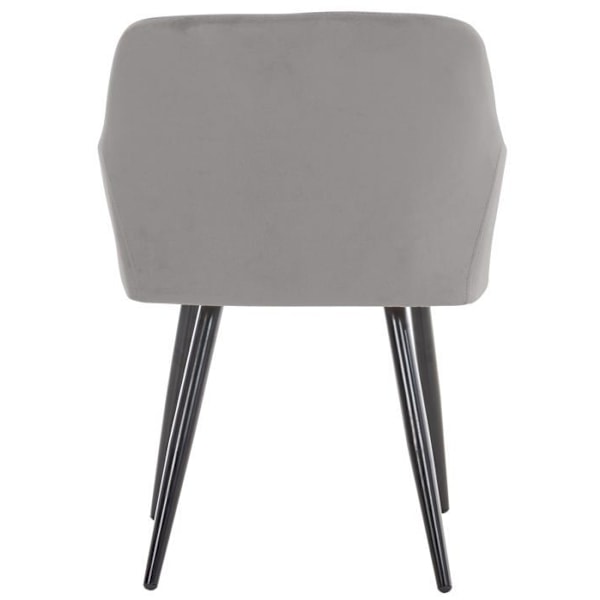 Retro design ruokapöydän tuoli, koristeelliset timanttikuvioiset päälliset, harmaa kangasistuin 10_0002108 Grå