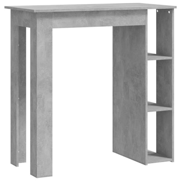 Multifunktionelt sidebord med høj tabel og hylde til opbevaring i grå ingeniørtræ DEC036351 kastanj