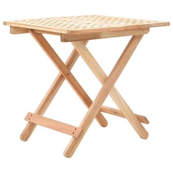 Käytäväpöytä taitettava 50 x 50 x 49 cm massiivipähkinä beige DEC032517 Beige