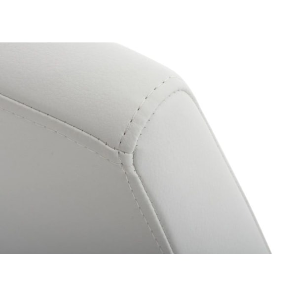 Sæt af 2 spisebordsstole i cantilever-stil i hvid PVC med bæltestel i rustfrit stål 10_0001596 Vit