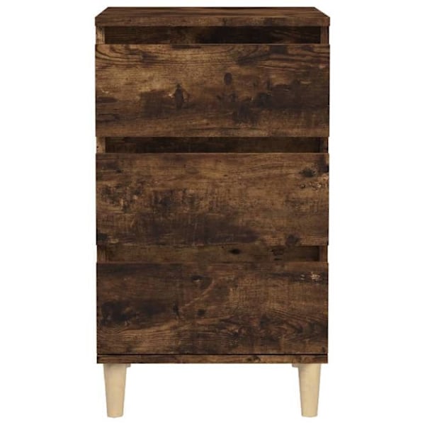 Nattelygte med 3 skuffer 40 x 35 x 70 cm ingeniørtræ brun DEC033604 kastanj