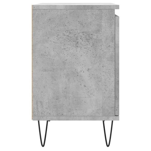Sæt af 2 natborde med skab med dør 40 x 30 x 50 cm ingeniørtræ grå og jern DEC035353 kastanj