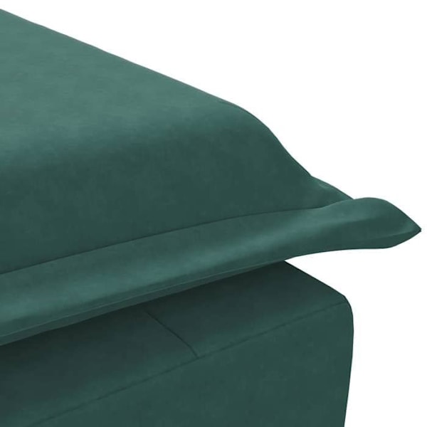 Meridienne chaise longue til massageindretning med pude i mørkegrønt fløjl DEC026164 Grön